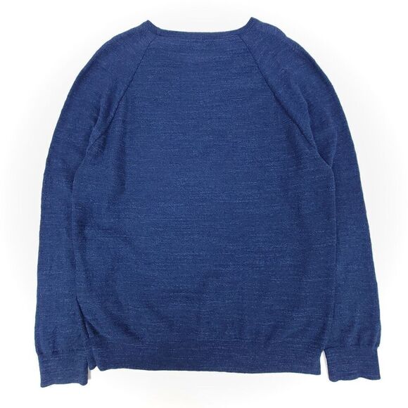 J CREW Slim Fit Rugged Cotton Pullover Crew Sweater Mens XL Heathered Navy Blue - Picture 5 of 6